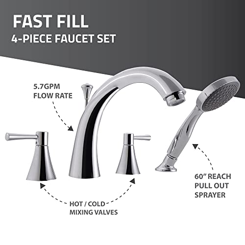 ANZZI Walk In Tub 60'' x 30'' Left Drain, Whirlpool & Air Tub with Quick Fill, Aromatherapy, Chroma therapy, White Finish Easy Maintenance with Powered Fast Drain - AMZ3060WILWS