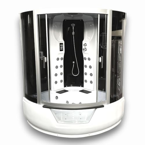 SIMBASHOPPING USA Whirlpool Bathtub and Shower MONTECARLO 59.05 inch Hydrotherapy with Heater Hot Tub