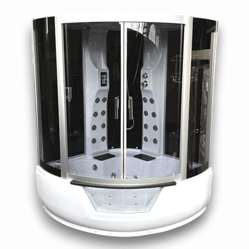 SIMBASHOPPING USA Whirlpool Bathtub and Shower MONTECARLO 59.05 inch Hydrotherapy with Heater Hot Tub