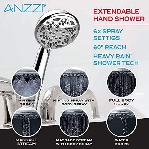 ANZZI Walk In Tub 53'' x 29'' Left Drain, Wheelchair Access, Air & Whirlpool Jets, Quick Fill, Handheld Shower, Aromatherapy, Chromatherapy, ADA-Compliant, Slip-Resistant, AutoDrain - 2953WCLWD
