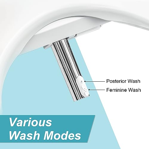 ZMJH A102 Bidet Toilet Seat, Elongated Smart Unlimited Warm Water, Vortex Wash, Electronic Heated, Warm Air Dryer, Rear and Front Wash, LED Light, Need Electricity, White, (Elongated)