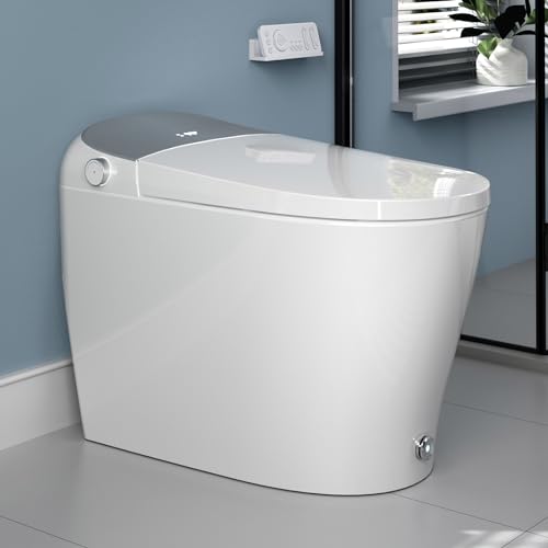 Uncle Brown Luxury Smart Bidet Toilet with Auto Open/Close Lid, Heated Toilet Seat, Instant Warm Water and Dryer, Smart Toilet with Night Light, Digital Display