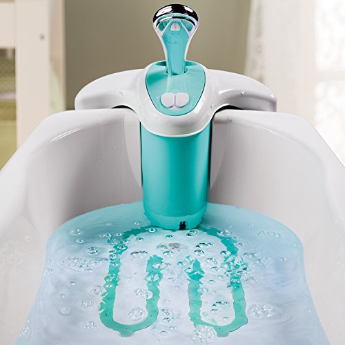 Summer Infant Lil Luxuries Whirlpool Bubbling Spa & Shower (Blue) - Luxurious Baby Bathtub with Circulating Water Jets, 2 Count (Pack of 1)