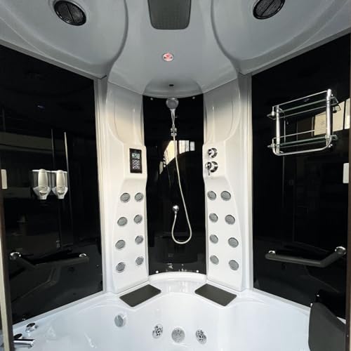 SIMBASHOPPING USA Whirlpool Bathtub and Shower MONTECARLO 59.05 inch Hydrotherapy with Heater Hot Tub