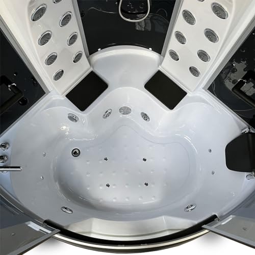 SIMBASHOPPING USA Whirlpool Bathtub and Shower MONTECARLO 59.05 inch Hydrotherapy with Heater Hot Tub