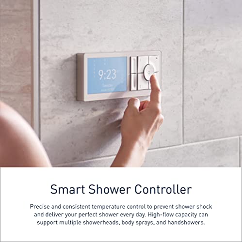 Moen Matte Black Smart Shower 4-Outlet Digital Shower Controller for Thermostatic Shower Valve, TS3304BL