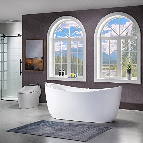 WOODBRIDGE B-0034/BTS1611 71" x 31.5" Whirlpool Water Jetted and Air Bubble Freestanding Bathtub
