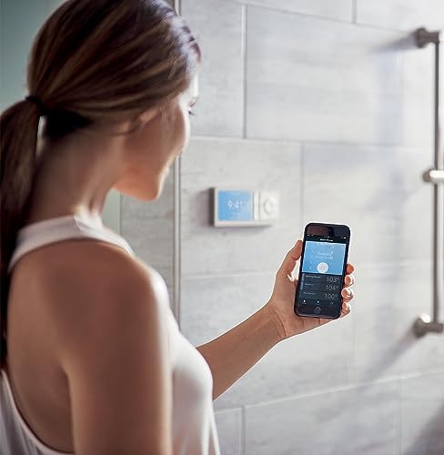 Moen Terra Beige Smart Shower 2-Outlet Digital Shower System Controller for Thermostatic Shower Valve, TS3302TB