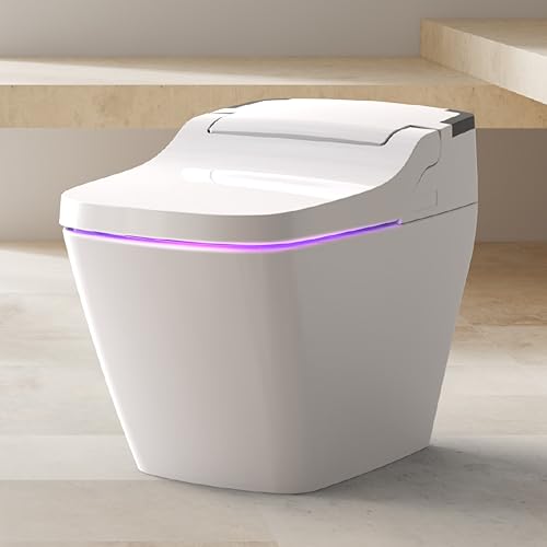 VOVO TCB-090SA Smart Bidet Toilet, One Piece Integrated Toilet with bidet built-in, Auto Open/Close Lid, Auto Dual Flush, Heated Seat, Made in Korea - Elongated