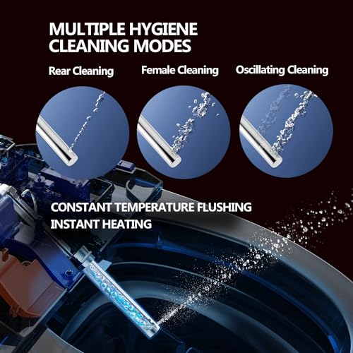 WLJBIDET Round Bidet Toilet Seat,Unlimited Warm Water,Vortex Wash,Electronic Heated,Warm Air Dryer,Bidet Seat,Rear and Front Wash,LED Display,Need Electrical,Bidet Seat Round,Bidet Round Toilet Seat