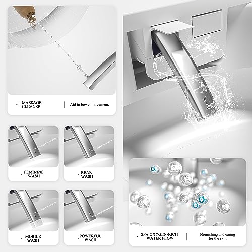 Black Modern Smart Toilet with Auto Open&Close Lid, One Piece Square Intelligent Tankless Toilet with Heated Bidet Seat, Warm Water, Warm Air Drying, Bidet Combo, HD Display and Remote control.