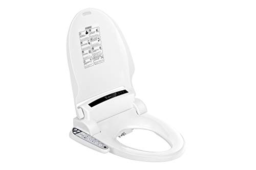 Empava Electric Smart Bidet Seats for Elongated Toilets Heated Toilet Seat with Warm Air Dryer and Temperature Controlled Wash Functions in White Model 2021