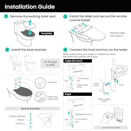 VOVO VB-6000SE Electric Smart Bidet Toilet Seat with Dryer, Heated Toilet Seat, Warm Water, Full Stainless-steel Nozzle - White, Elongated