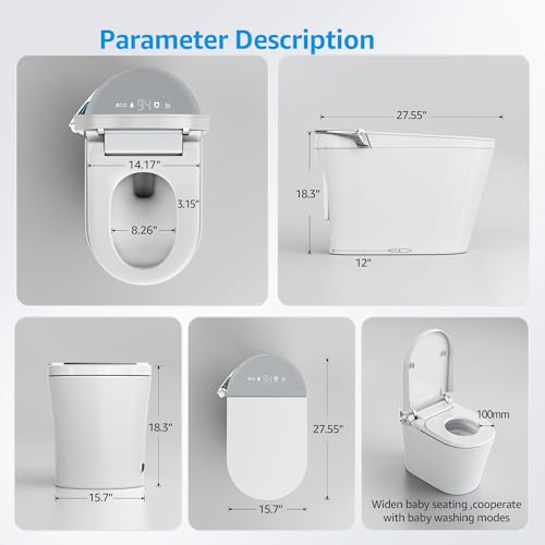 G7Pro Premium Smart Toilet: Fully Automated Bidet, Heated Seat, Tankless Design, LED Night Light and Foot Sensor Technology, Remote Control — Elevate Your Smart Home Experience
