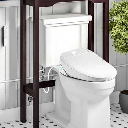 ZMJH ZMA210S Electronic Smart Bidet Toilet Seat,Self Cleaning Hydroflush,Hybrid Heating,Heated Dryer,Nightlight,Vortex Wash, remote control,White (Elongated ZMA210S)