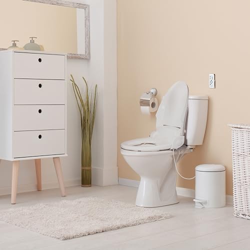 SmartBidet SB-1000 Electric Bidet Seat for Elongated Toilets with Remote Control- Electronic Heated Toilet Seat with Warm Air Dryer and Temperature Controlled Wash Functions