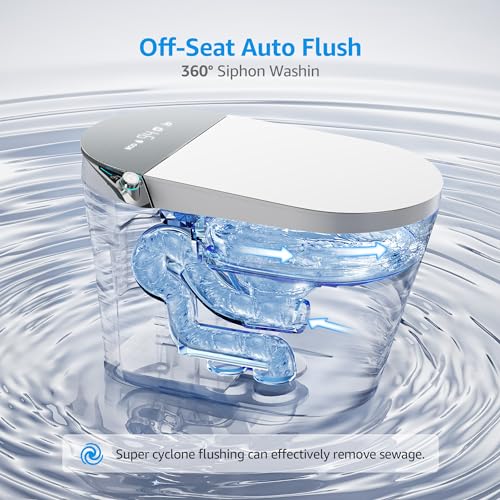 G7Pro Premium Smart Toilet: Fully Automated Bidet, Heated Seat, Tankless Design, LED Night Light and Foot Sensor Technology, Remote Control — Elevate Your Smart Home Experience