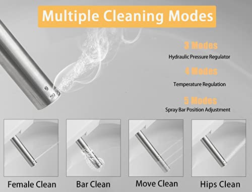 Intelligent Toilets,Smart Toilets,Automatic Flip,Heating,Rinsing,Drying,Cleaning,Temperature Adjustable,Waterproof Protection.Easy Installation. (8)