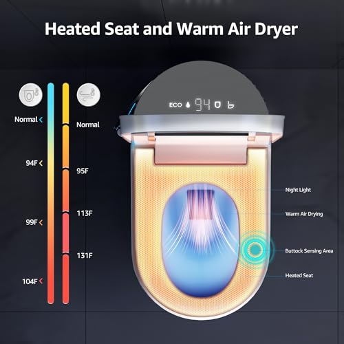 G7Pro Premium Smart Toilet: Fully Automated Bidet, Heated Seat, Tankless Design, LED Night Light and Foot Sensor Technology, Remote Control — Elevate Your Smart Home Experience