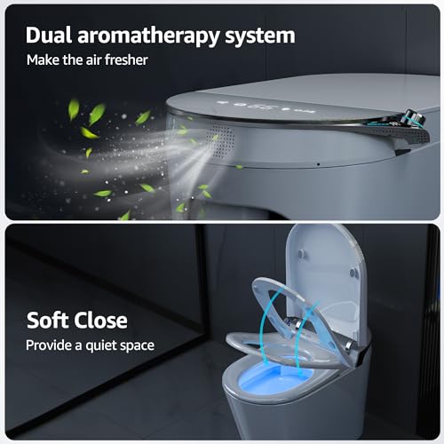 G7Pro Premium Smart Toilet: Fully Automated Bidet, Heated Seat, Tankless Design, LED Night Light and Foot Sensor Technology, Remote Control — Elevate Your Smart Home Experience