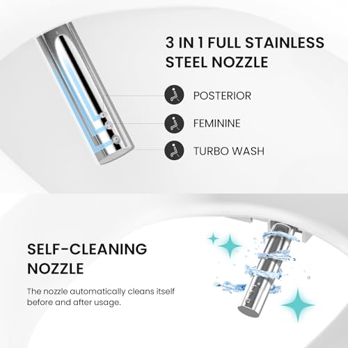 VOVO TCB-8100W Smart Bidet Toilet for bathrooms, One Piece Integrated Toilet with bidet built in, Auto Dual Flush, LED Light, Heated Seat, Warm Water Made in Korea - Elongated
