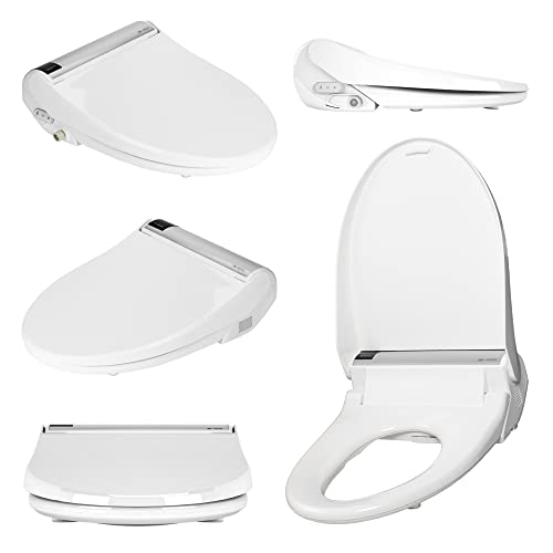 Bio Bidet BB2000 Bliss Electric Bidet Toilet Seat, Warm Water with Air Dryer, Heated Seat with Sensor and Slow Close Lid, Night Light, Remote Control, Elongated, White