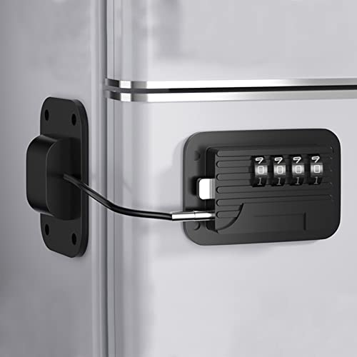 Refrigerator Fridge Freezer Door Lock with Password, Child Proof Door Lock for Kitchen Refrigerator, Cabinets and Drawers, Closets, Windows, Doors-No Tools Need or Drill (Patent)