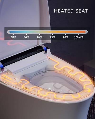 CANEST Smart Bidet Toilet, Smart Toilet with Bidet Built in, Pump-assisted Flush, Foot Sensor Operation, Warm Water, Heated Seat, Air Dryer, Digital Display (TC-100GE)