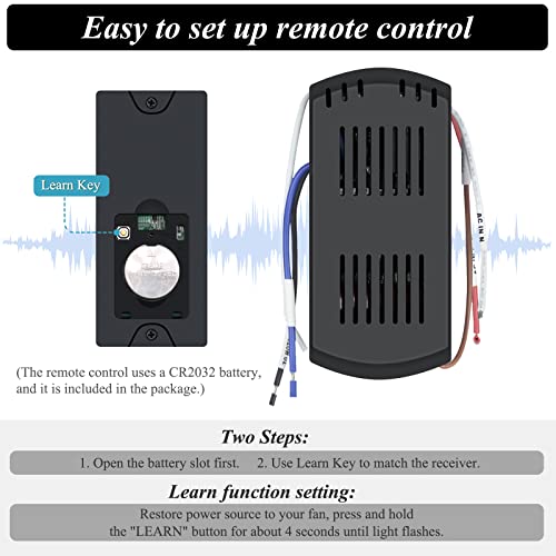 Universal Smart Ceiling Fan Remote Control and Dimmer Light Switch,Ceiling Fan Remote Replacement Compatible with Alexa,Google Assistant,Smart Life App,3 Speed,Timing,Dimming Remote Control