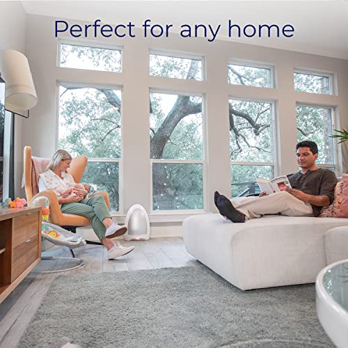 EyeVac Home Touchless Vacuum Automatic Dustpan - Great for Sweeping Pet Hair Food Dirt Kitchen - Ultra Fast & Powerful, Corded Canister Vacuum, Bagless, Automatic Sensors, 1000 Watt (White)