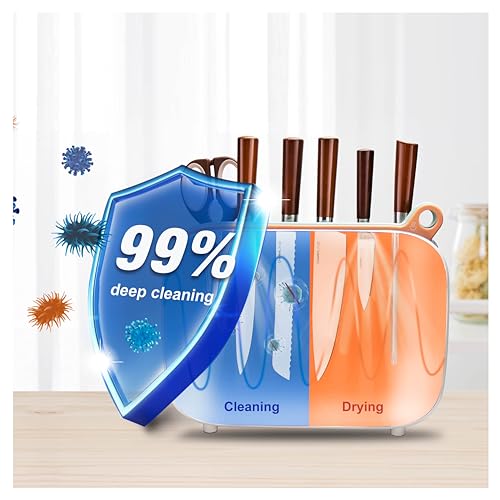 Charmline Smart Cutting Board Set, Chopping Board Self Cleaning Holder with Coded 3pcs Cutting Boards, 4 knives, Scissors and Knife Sharpeners, Smart Appliances gadgets for Kitchen