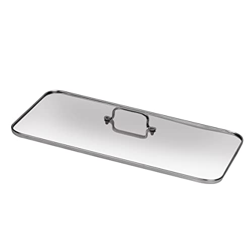 Baumann Living Indoor Smokeless Grill 1500W with Smart LED Touch Screen, Tempered Glass Lid, 2 Removable Ceramic Nonstick Grill & Griddle Plate, in a Modern Stainless Steel Design.