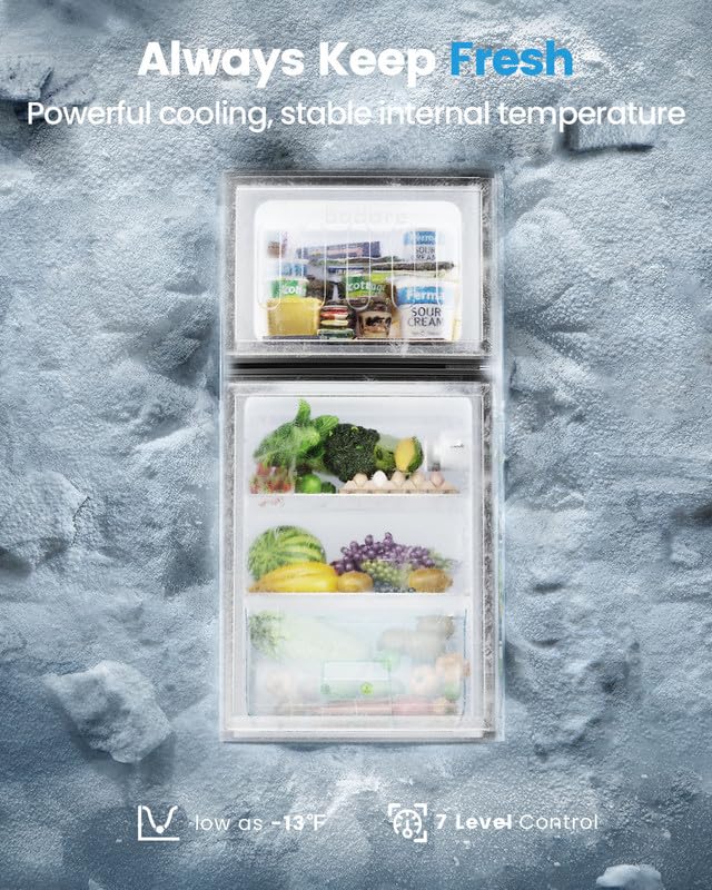 Mini Fridge with Freezer Quite: 3.2 Cu.Ft Mini Refrigerator with 2 Doors - Compact Small Refrigerator - for Bedroom Dorm Office Apartment