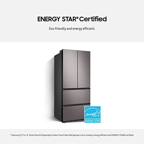 SAMSUNG 17.3 Cu Ft Smart Kimchi & Specialty 4-Door French Door Refrigerator w/ Freezer, Precise Cooling, Large Capacity, RQ48T9432T1/AA, Platinum Bronze