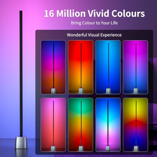 Fitop RGBCW Floor lamp LED Smart Corner Lamp, 2.4GHz WiFi 24 Watts, app Control