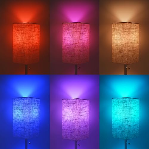 Eytueo Upgrated Smart Table Lamp with Matter Smart Light Bulbs, Dimmable Bedside Table Lamp Work with Homekit/Alexa/Google Home/SmartThings, Voice Control Smart Home Integration Table Lamp