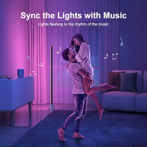 Fitop RGBCW Floor lamp LED Smart Corner Lamp, 2.4GHz WiFi 24 Watts, app Control