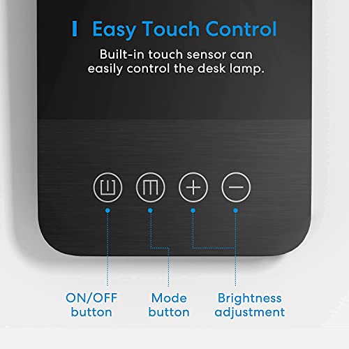meross Smart LED Desk Light, Metal LED Desk Lamp Works with HomeKit, Alexa and Google Home, WiFi Eye-Caring Smart LED Desk Lamp for Home Office with Tunable White, Remote Control, Schedule and Timer