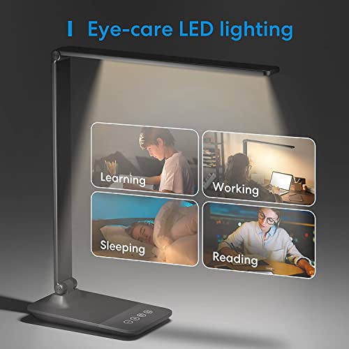 meross Smart LED Desk Light, Metal LED Desk Lamp Works with HomeKit, Alexa and Google Home, WiFi Eye-Caring Smart LED Desk Lamp for Home Office with Tunable White, Remote Control, Schedule and Timer