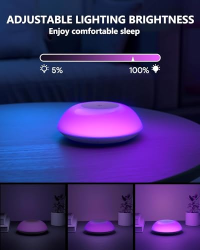 JHD Smart Night Light & Table Lamp for Bedroom - Work with Alexa & Google Assistant, Desk Lamp with Music Sync and Timer, Auto Off/On Adjustable Color RGB Bedside Lamp, Voice/APP/Touch Lamp for Gifts