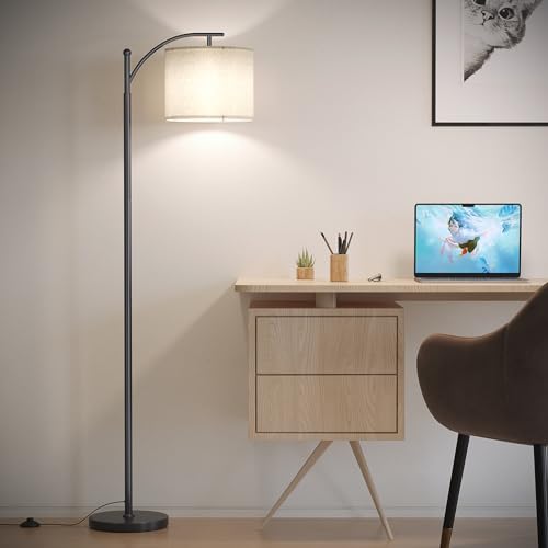 SUNMORY ARC Floor lamp, Smart APP Remote Control Standing floor lamp with RGB Bulb, Tall Lamp with Hanging Lampshade, Dimmable Floor Lamp, Modern Floor Lamps for Living Room, Bedroom, Office