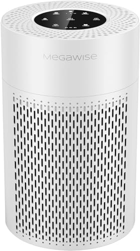MEGAWISE 2022 Updated Version Smart Air Purifier for Home Large Room up to 1080ft², H13 True HEPA Filter with Smart Air Quality Sensor, Sleep Mode, Quiet for Pollen, Pets Hair, Odors, Smoke, Dust