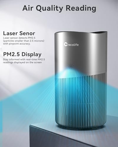 Air Purifiers for Home Large Room up to 2015 Sq Ft, CADR 450m³/h, H13 True Hepa Air Purifiers with PM2.5 Display, Smart WiFi and Auto Mode Sensor, Filters 99.97% of Pet Hair Pollen, ETL Certified