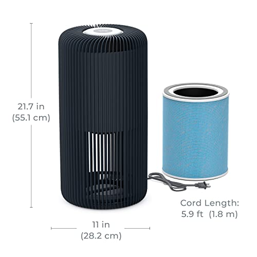 Pure Enrichment® PureZone™ Turbo Smart Air Purifier for Large Rooms (1050 sq. ft. in 30 min.) - Energy Star Rated, 5 Stage Filtration, Smartphone Compatible, Traps Germs, Smoke, & Dust (Graphite)