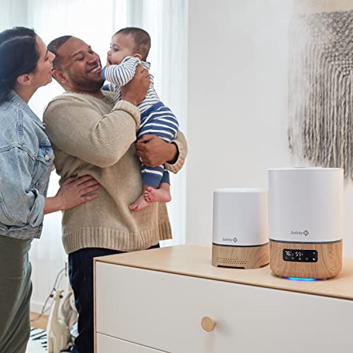 Safety 1st Smart Air Purifier, True HEPA Filter For Bedrooms & Baby Nursery's, App Controlled with iOS & Android, White