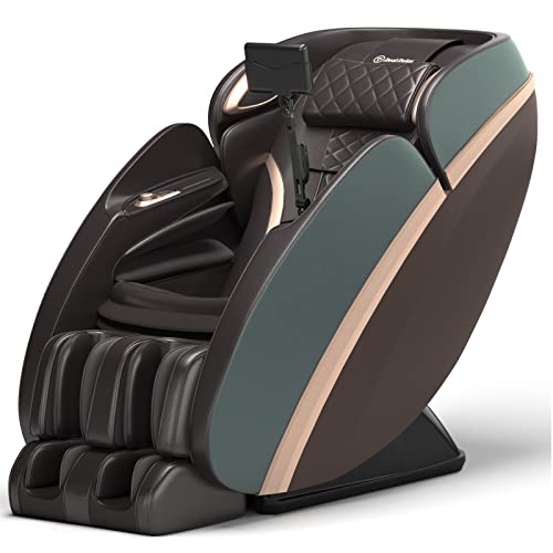 Real Relax Massage Chair for Full Body, 4D SL Track Zero Gravity Shiatsu Massage Recliner Chair with AI Care, Voice Control, Heating, PS6500 (Dark Brown)