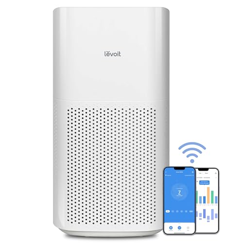 LEVOIT Air Purifiers for Home Large Room Up to 3175 Sq. Ft with Smart WiFi, PM2.5 Monitor, HEPA Sleep Mode, 3-in-1 Filter for Smoke, Pet Allergies, Dust and Odor, Alexa Control, Core 600S-P, White
