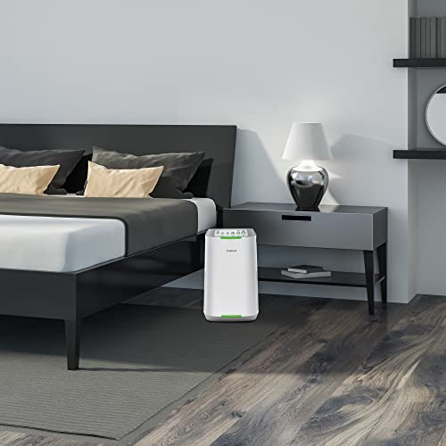 Nuwave Air Purifiers for Home Large Room, 20Yr Washable and Reusable Bio Guard Filter, Air Purifier for Allergies, Smoke, Dust, Pollen, Removes up to 100% Particles 3x Smaller Than HEPA, Sleep Mode