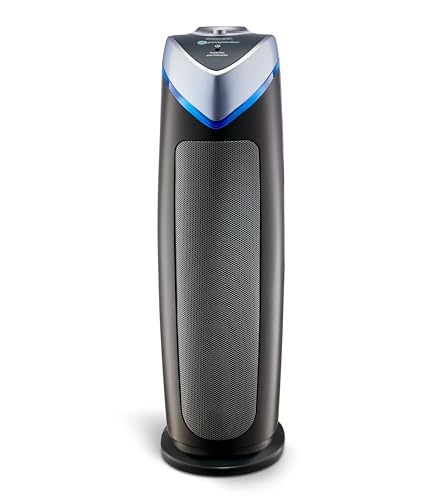 GermGuardian Air Purifier with HEPA 13 Filter, Removes 99.97% of Pollutants, Covers Large Room up to 743 Sq. Foot Room in 1 Hr, UV-C Light Helps Reduce Germs, Zero Ozone Verified, 22”, Gray, AC4825E