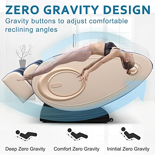 Massage Chair Blue-Tooth Connection and Speaker, Recliner with Zero Gravity with Full Body Air Pressure, Easy to Use at Home and in The Office